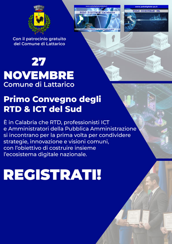 Nasce in Calabria il primo Convegno degli RTD & ICT, organizzato dal Polo Digitale Calabria – Polo Digitale PA